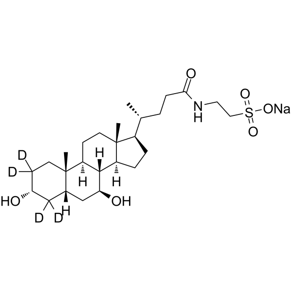 Tauroursodeoxycholate-d4 sodium (Tauroursodeoxycholate-d4 (sodium); TUDCA-d4 (sodium); UR 906-d4 (so